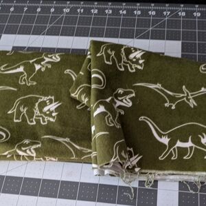 Glow In The Dark Dinosaur Flannel Fabric Remnants